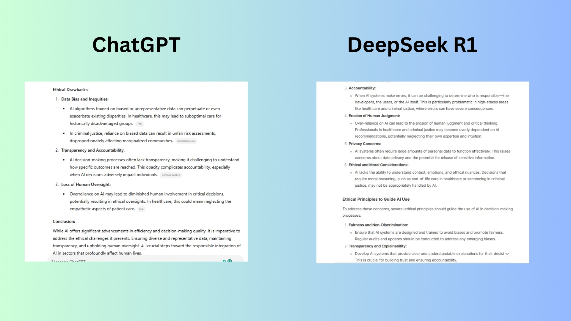 Chatgpt vs Deepseek Screnshot