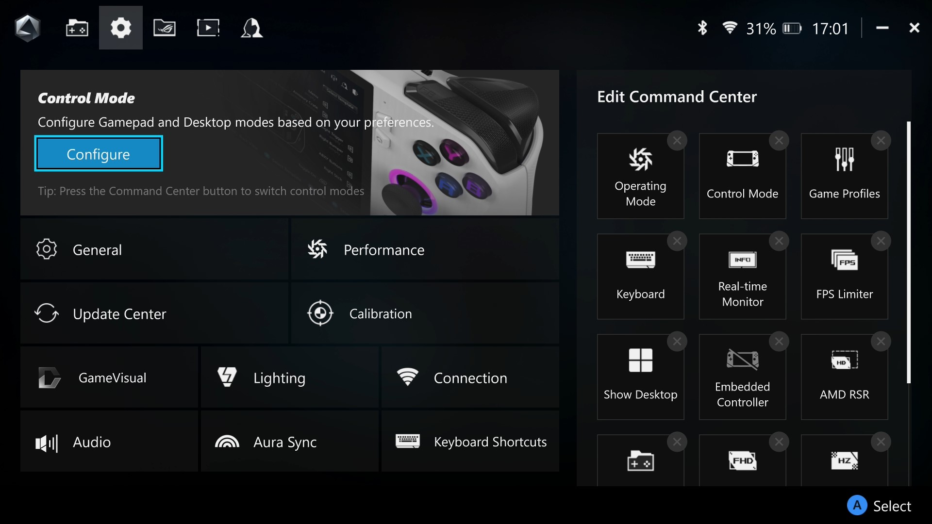 Armory Crate aracılığıyla Rog Ally'de Xbox Game Bar için kısayollar atama. 