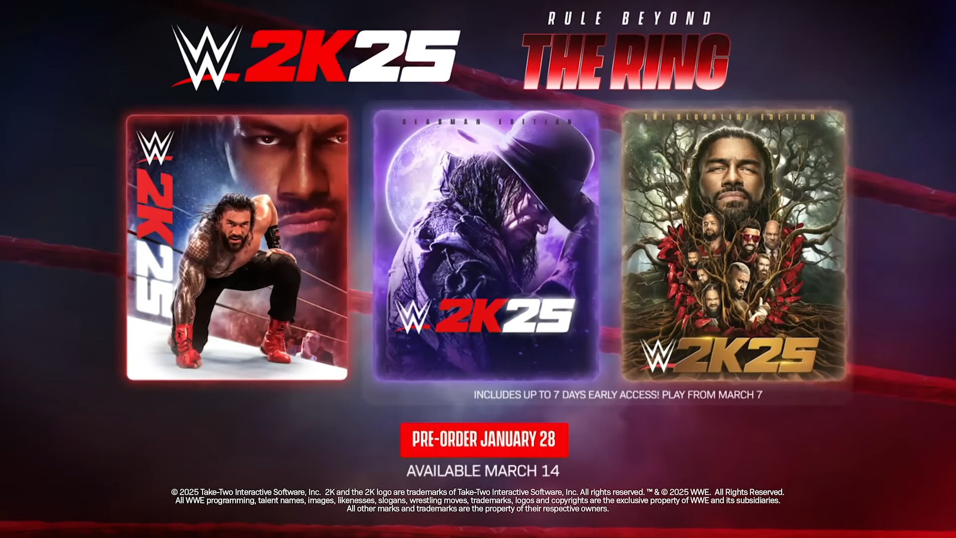 WWE 2K25'in tüm baskıları