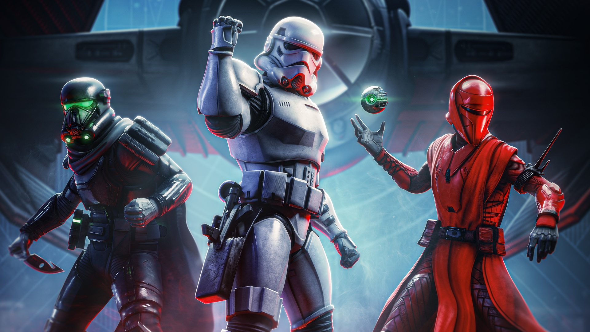 Destiny-2-Star-Wars-Armor Setleri Destiny 2 Yıldız Savaşları: Guardians'ı Siyah, Beyaz ve Kırmızı Stormtroopers olarak gösteren Üç Destiny 2 Yıldız Savaşları Zırh Setlerinin Sanatları