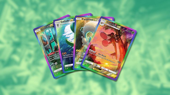 Darkrai eski, Gallade Ex, Pachirisu Ex, Pokemon TCG cebinde Yanmega eski.