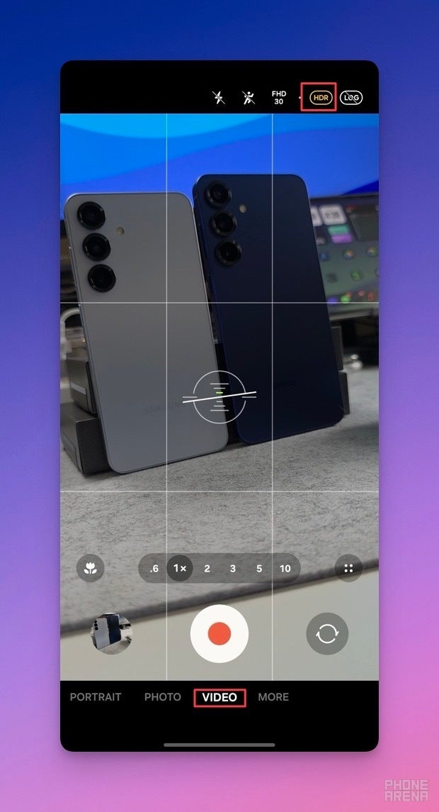 Galaxy S25 Serisi HDR video özelliğinin ekran görüntüsü