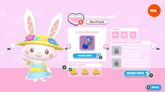 Hello Kitty Island Adventure Hediye Rehberi: The Wish Mell Dostluk Bilgisi Sayfası Oyun İçinde.