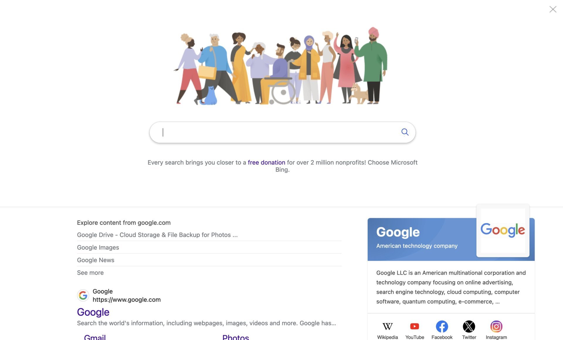 Microsoft, Bing'in Google'a benzeyen bir sürümünü oluşturdu.