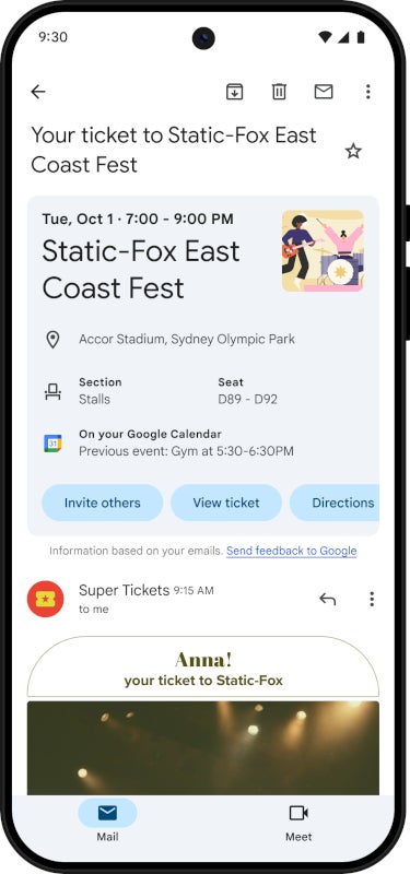 Google, Gmail mobil uygulamasında Takvim özet kartlarında iyileştirmeler sunuyor