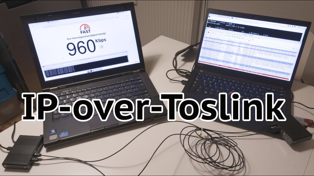 Toslink üzerinden IP: Son derece işe yaramaz bir tüketici fiber optik hack'i - YouTube