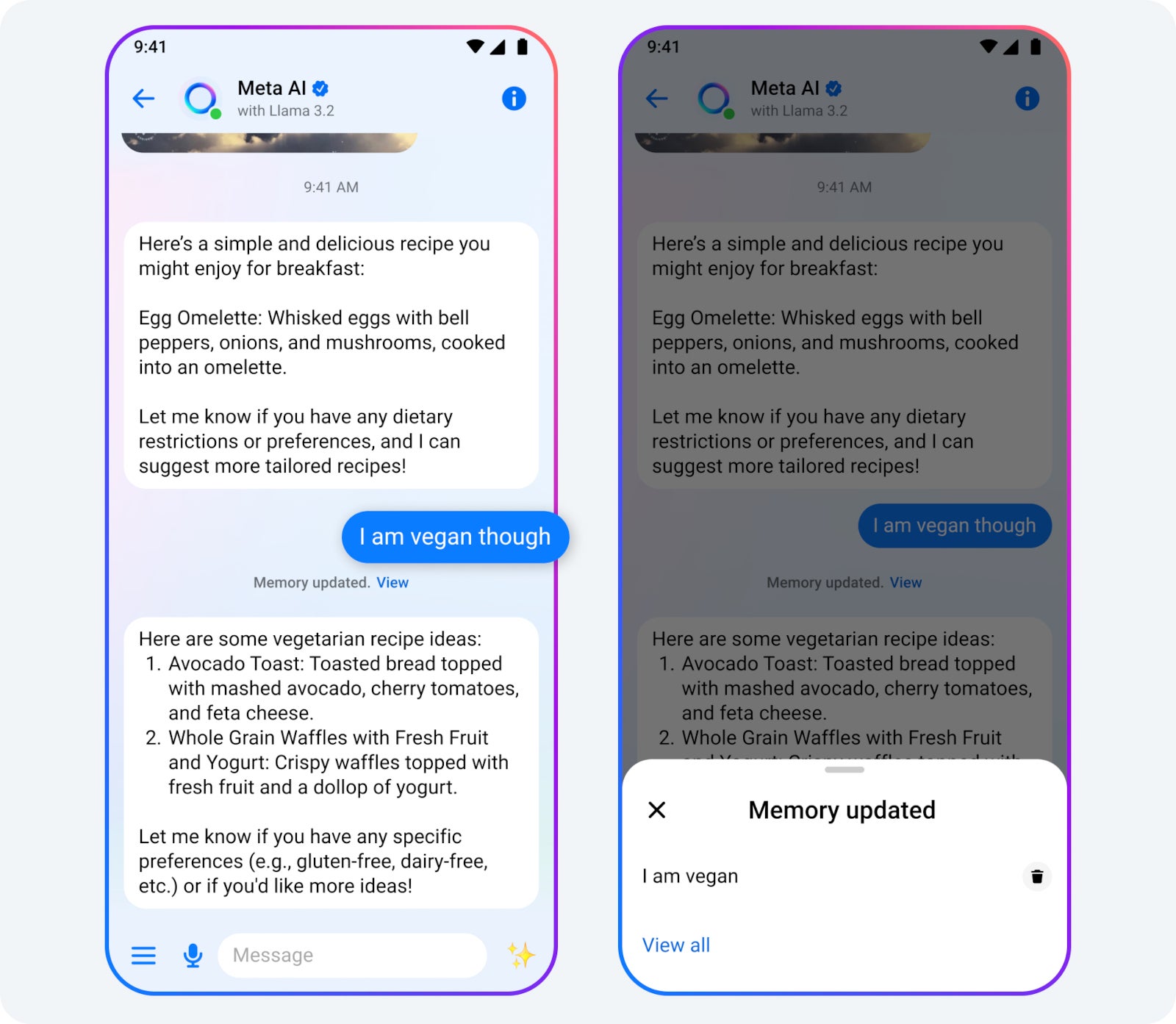 Meta AI WhatsApp ve Messenger'da 1: 1 sohbet kullanacak öneriler için