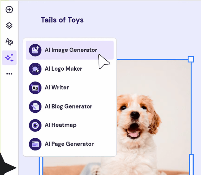 Hostinger'da AI web sitesi oluşturucu