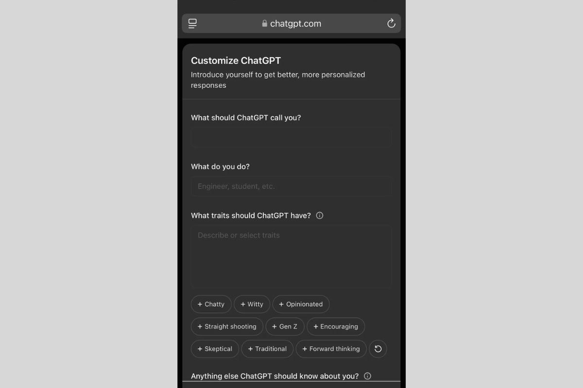 chatgpt özel talimatları ChatGPT özel talimatları