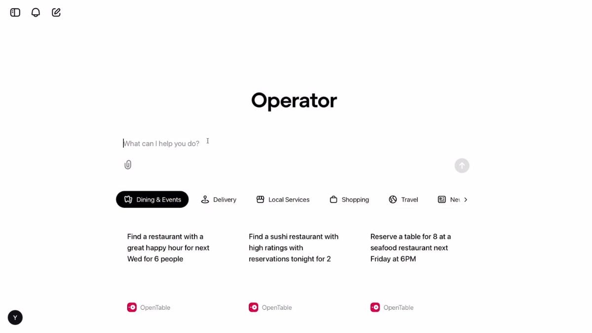 Operatör AI Ajan Openai Operatörü
