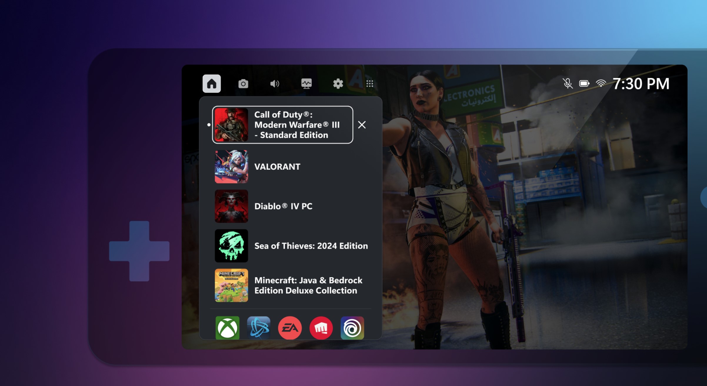 Xbox oyun çubuğu kompakt modu
