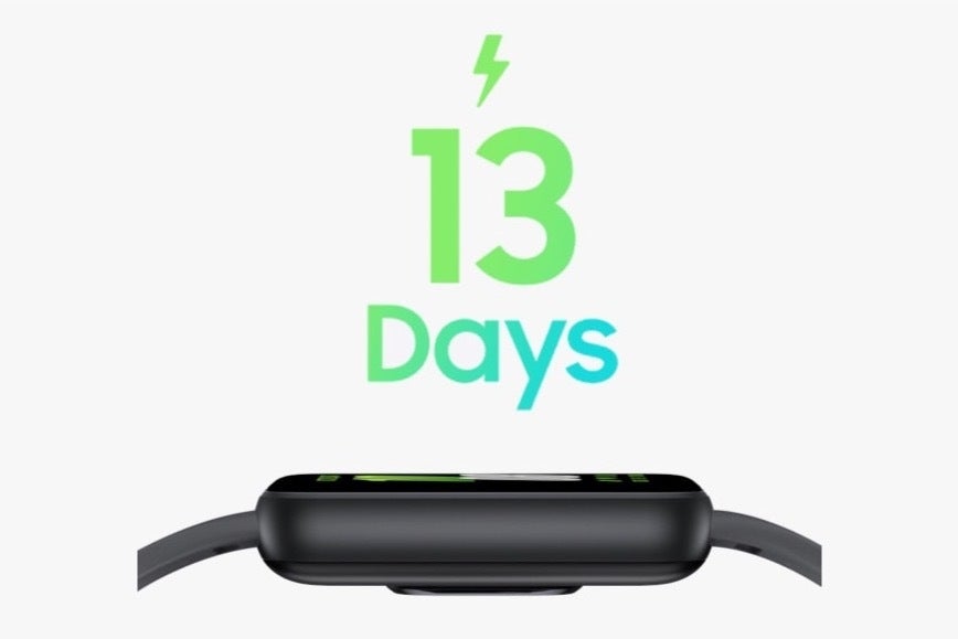 Samsung Galaxy Fit 3'ün teknik özelliklerini gösteren pazarlama bilgi kartı