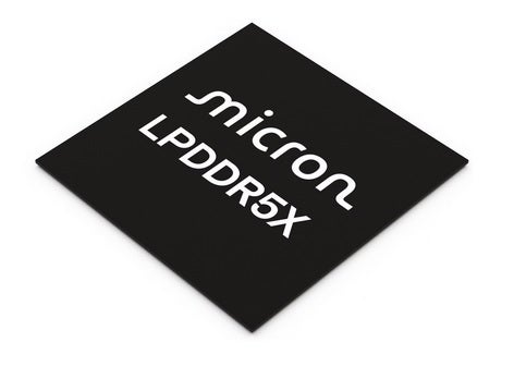 Bir Micron LPDDR5X RAM yongası.