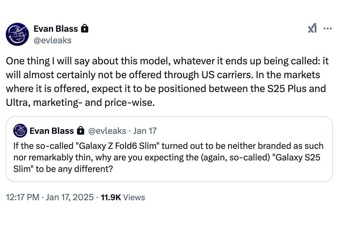 İşin ilginç yanı, dördüncü Galaxy S25 modelinin adı S25 Slim olmayabilir. - Samsung, Galaxy S25 Slim değil, Galaxy S25 Pro istiyoruz