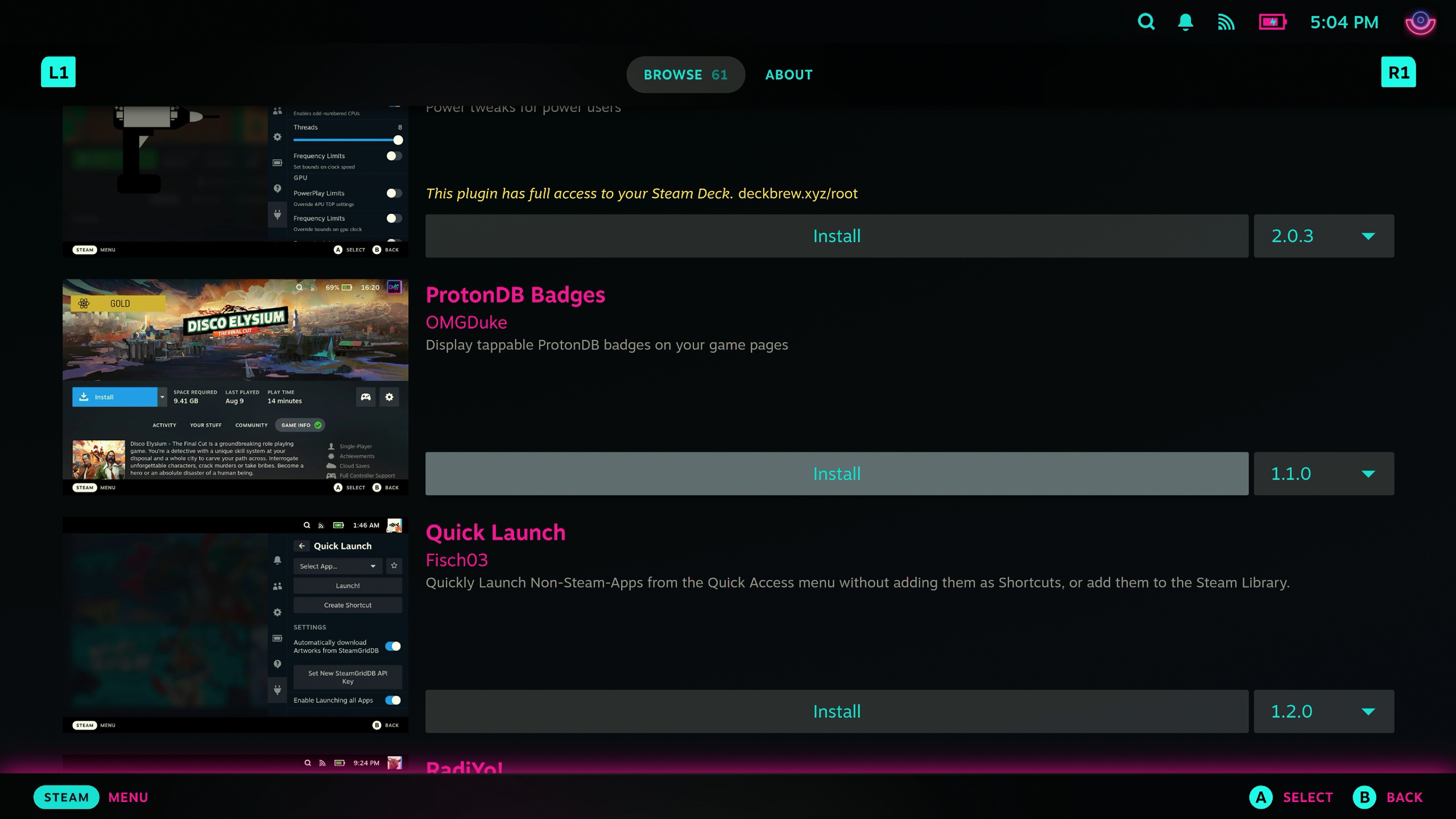 Steam Deck için ProtonDB Rozetleri eklentisi Decky Loader aracılığıyla edinilebilir.