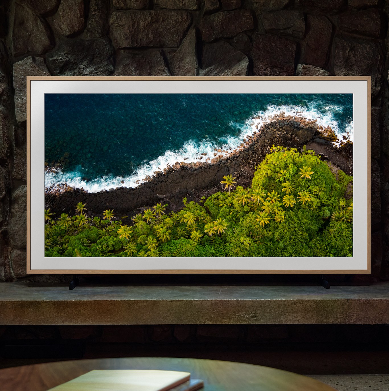 Samsung, sanat eserlerini sergileyen çerçeve.