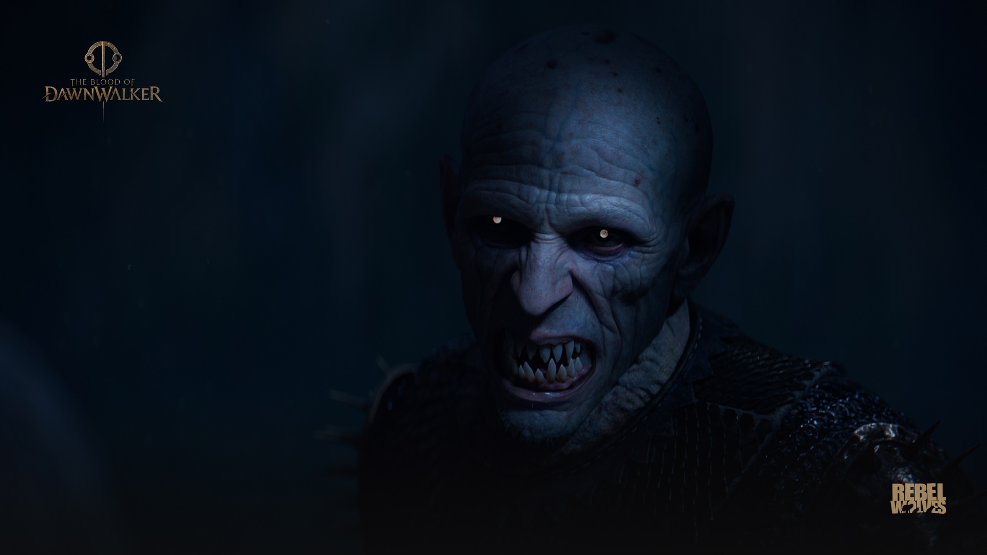 The Blood of Dawnwalker'da dişlerini gösteren bir vampir