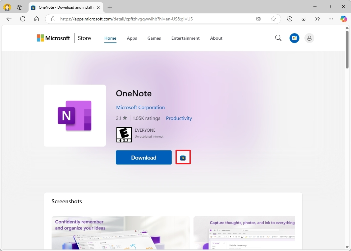 Onenote'u indirin ve yükleyin