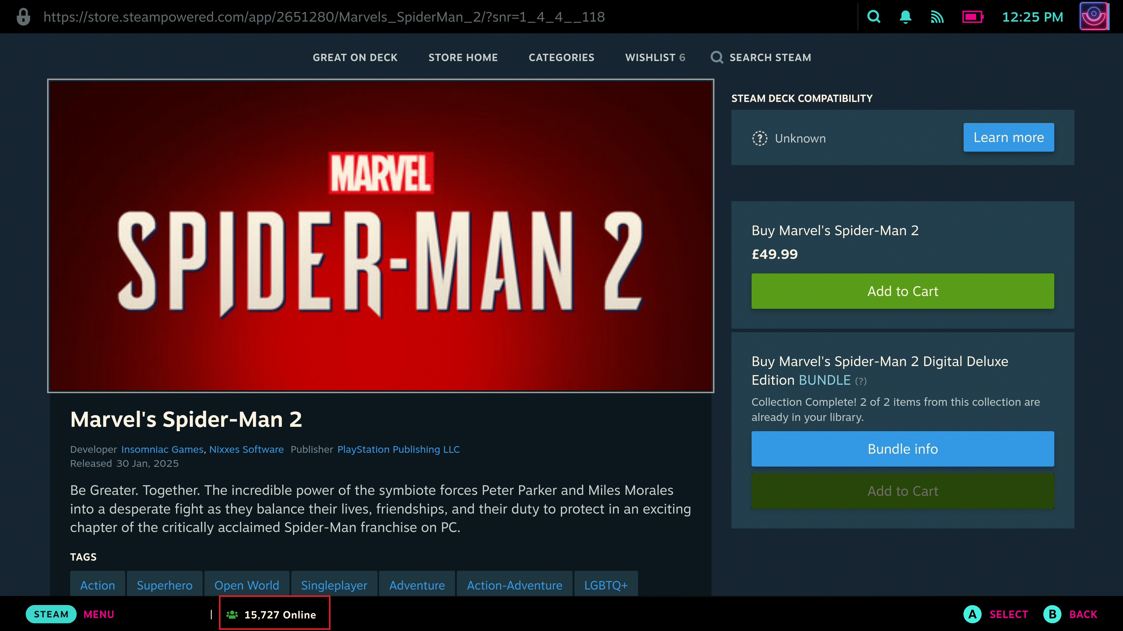 Buhar güvertesinde gösterilen PlayCount Live Player verileri