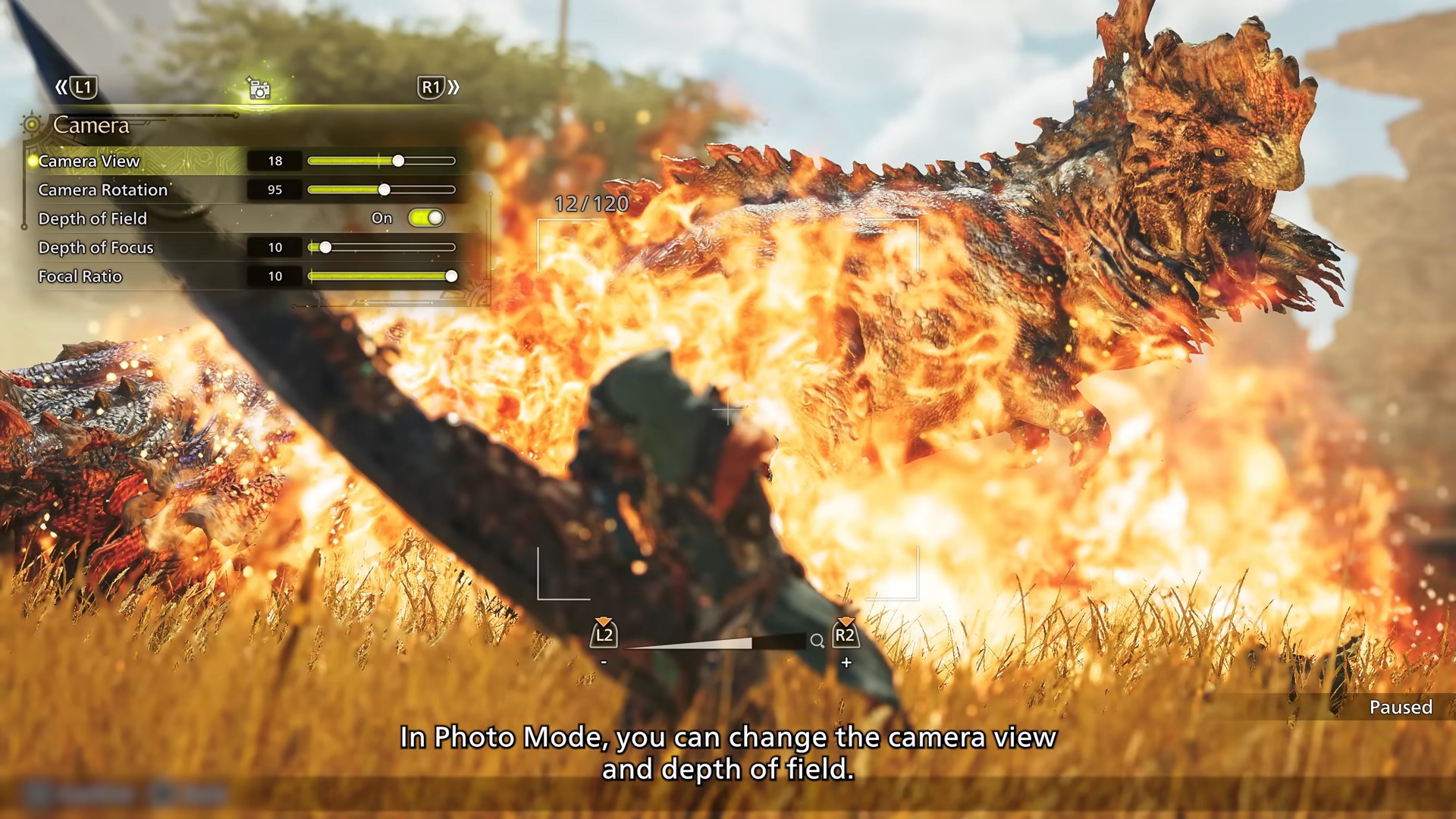 Monster Hunter Wilds'teki Fotoğraf Modunun Oyun İçi Ekran Görüntüsü