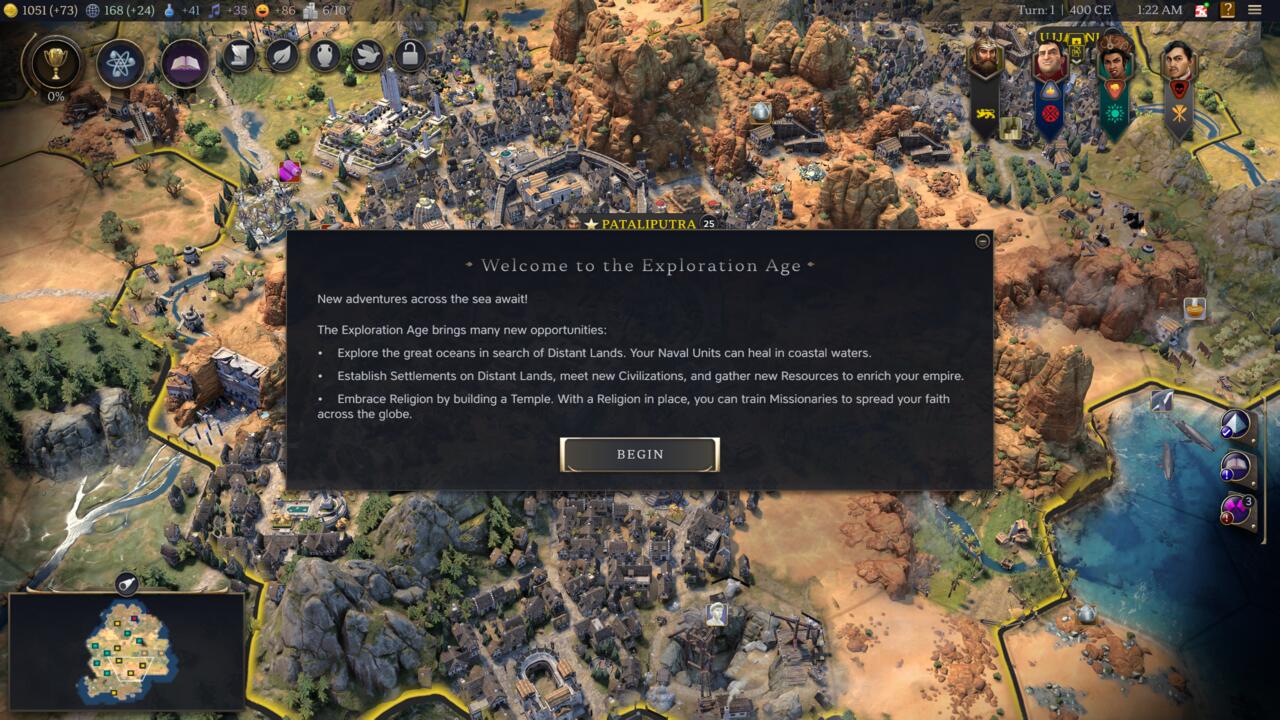 Civ 7'de bir sonraki çağa taşınıyor 7