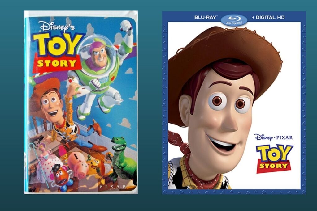 Pixar oyuncak hikayesi vhs blu ray