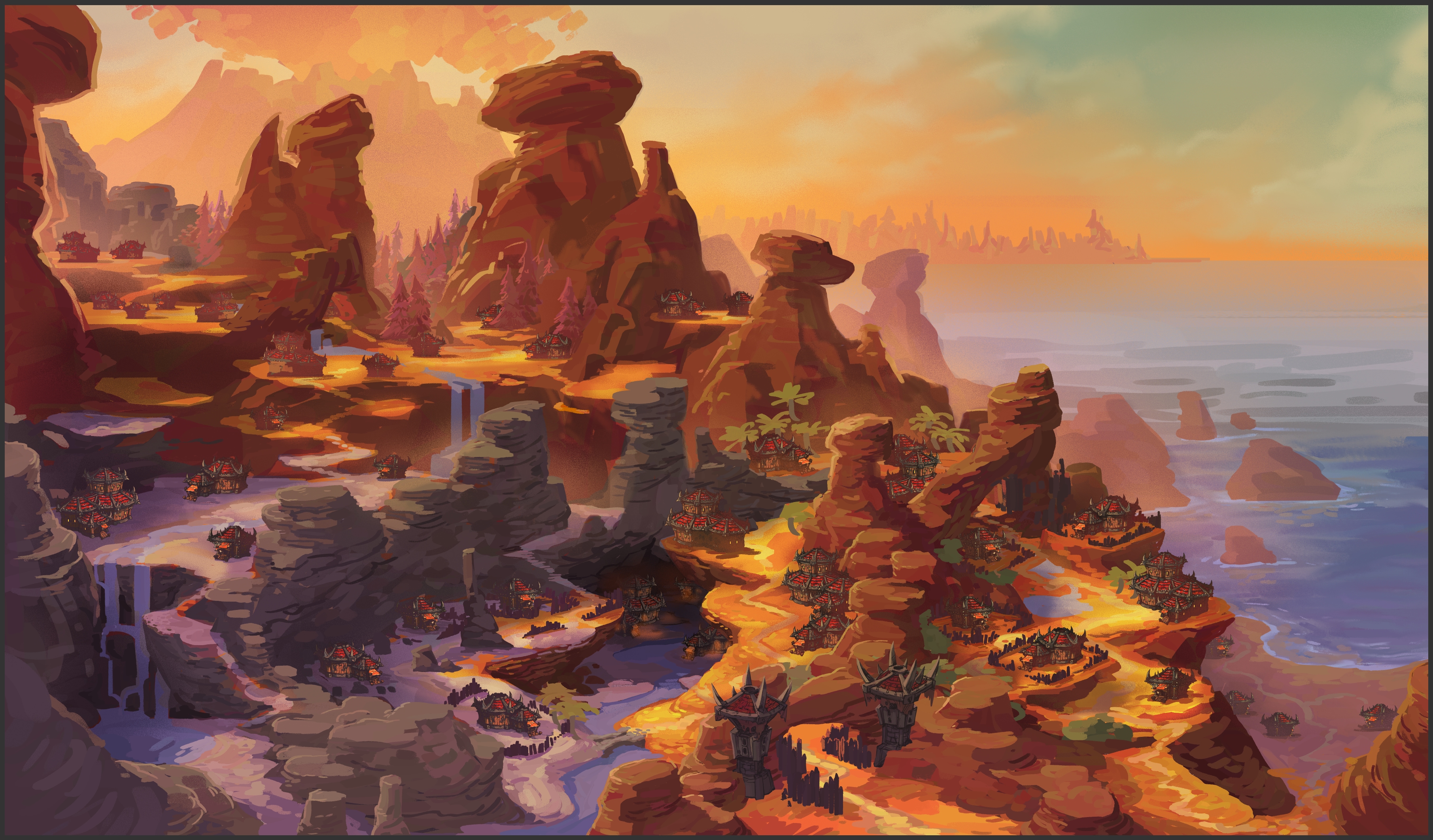 World of Warcraft'ta potansiyel Horde Konut Bölgesi için Konsept Sanat