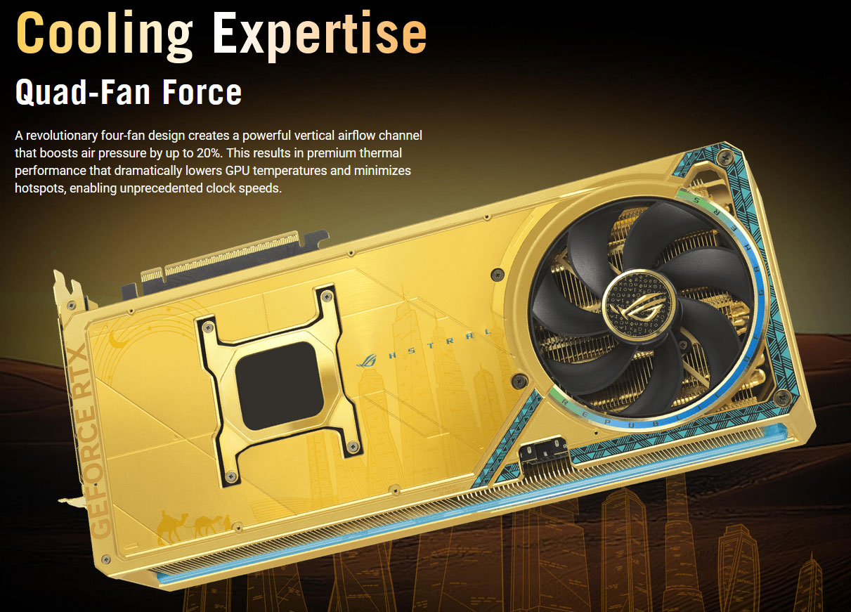 Asus Rog Astral GeForce RTX 5090 Dhahab OC Edition Grafik Kartı