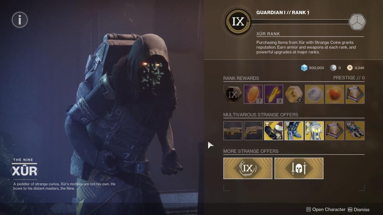 Xur'un envanteri