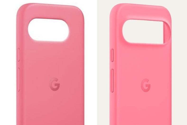 Mevcut Pixel 9 kasasına karşı sızan Pixel 9A kasası (solda). Kamera çubuğu gitti! | Görüntü Kredisi - Android Authority ve Google - Pixel 9A, hem kızgın hem de minnettar olmanız gereken akıllı telefondur.