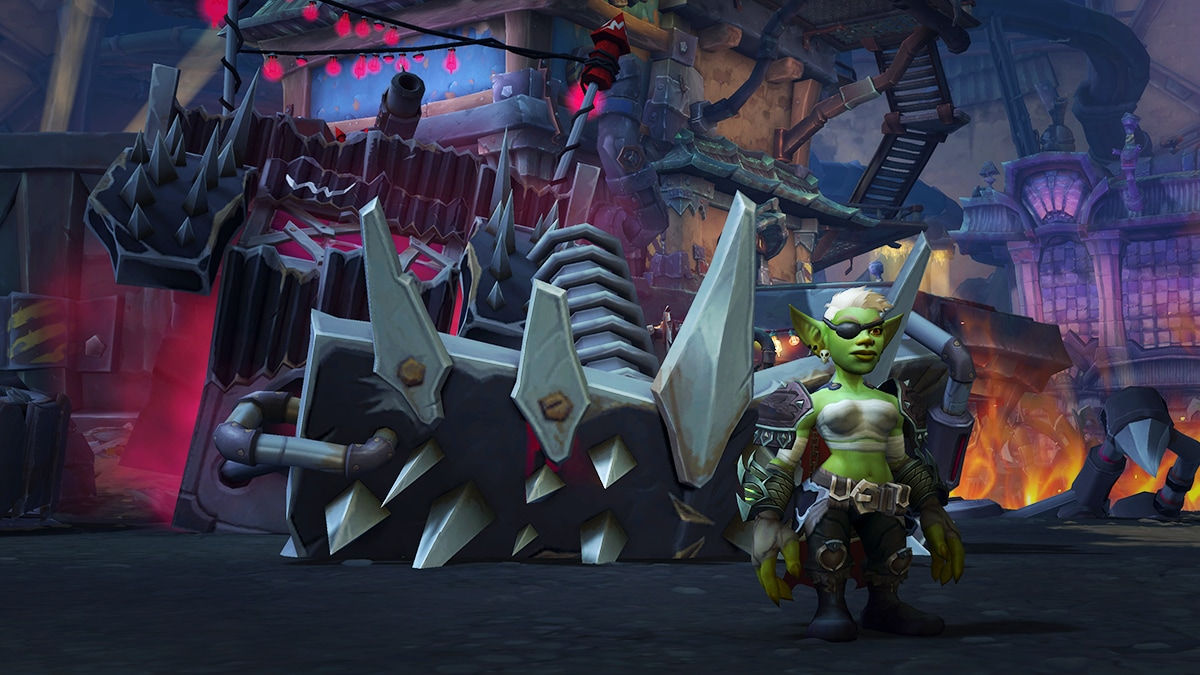 World of Warcraft'ın tanıtım ekran görüntüleri The War In War'ın yaklaşmakta olan Goblin kartel güncellemesi, zayıf (D).