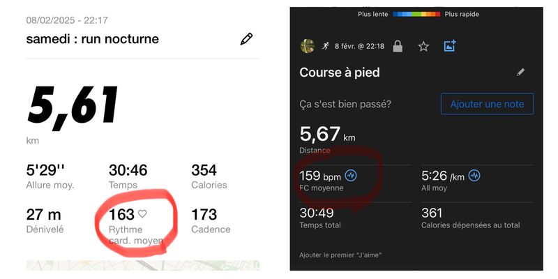 Powerbeats Pro 2 ve bir kardiyo kemeri tarafından ölçülen yarım saatlik bir yarışın ortalama kalp atış hızı Moctar Kane'yi yakalar.
