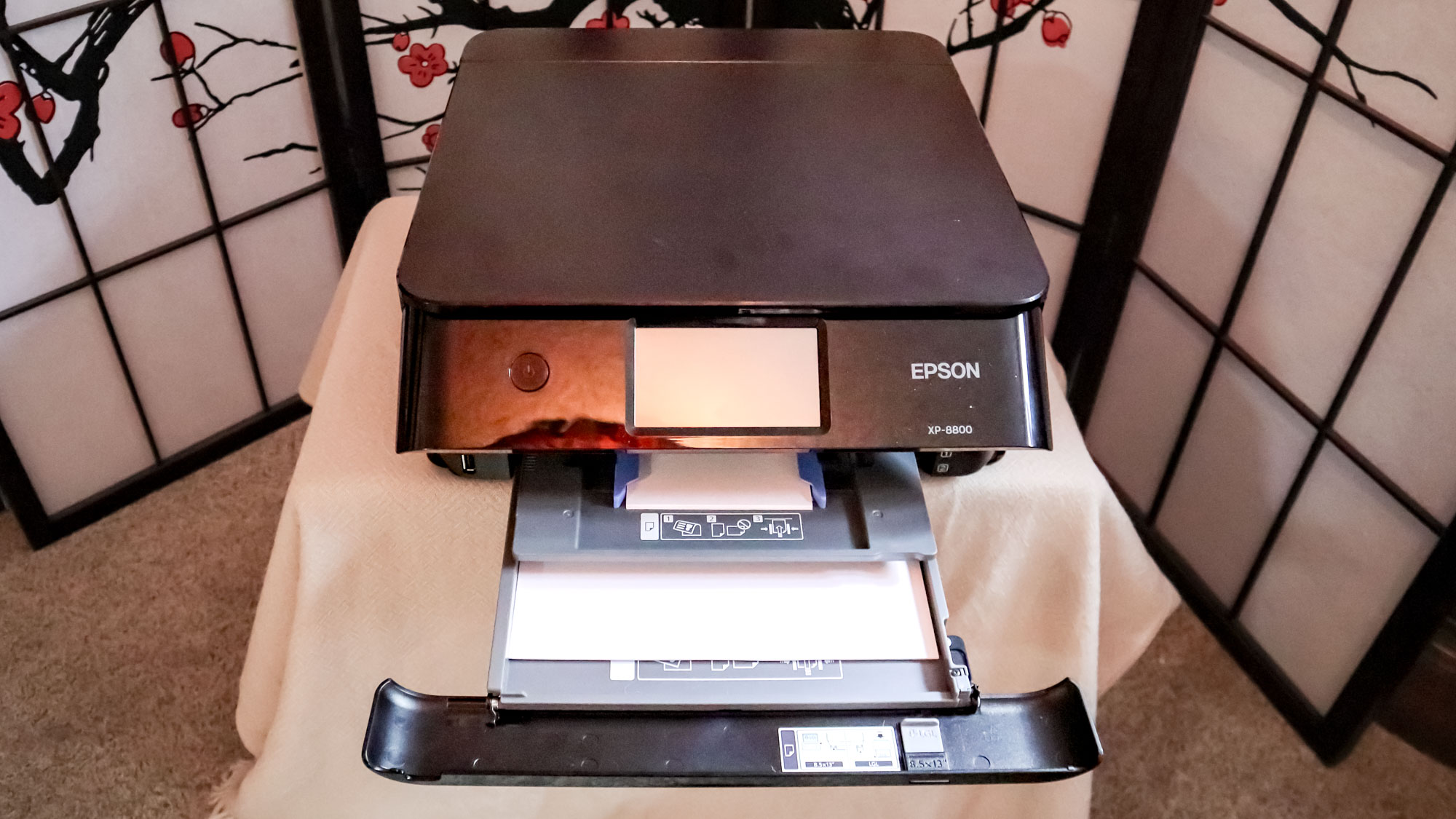 Epson İfade Fotoğrafı XP-8800 İnceleme Birimi Masada