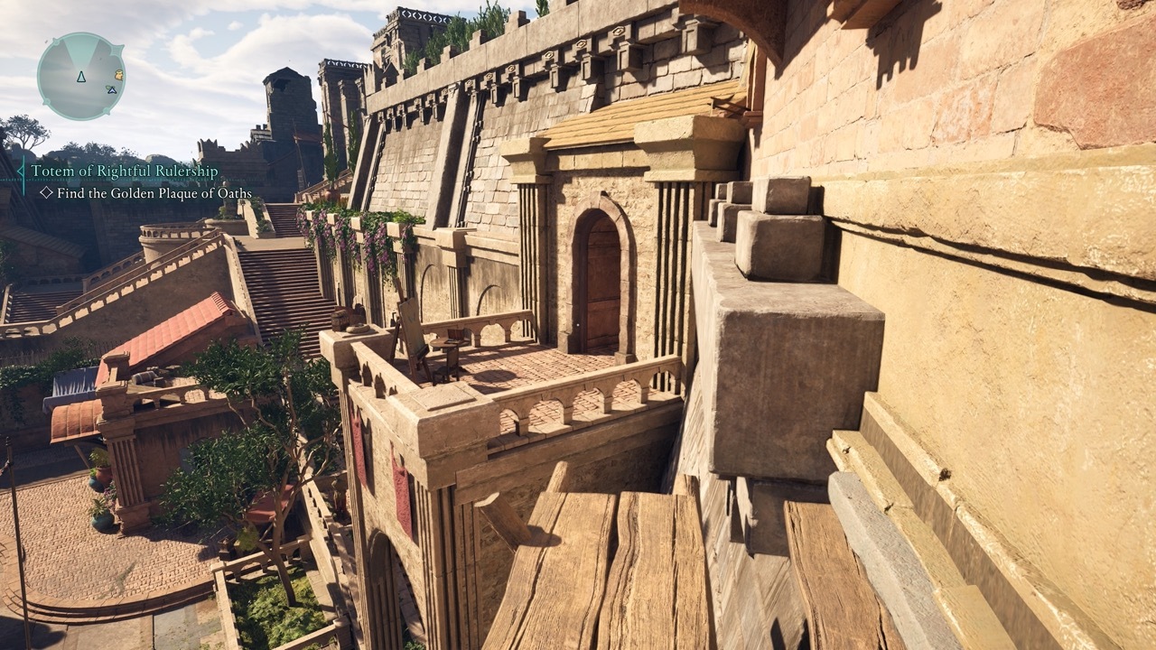 Buradan, balkona doğru atlayın ve içeri girin.