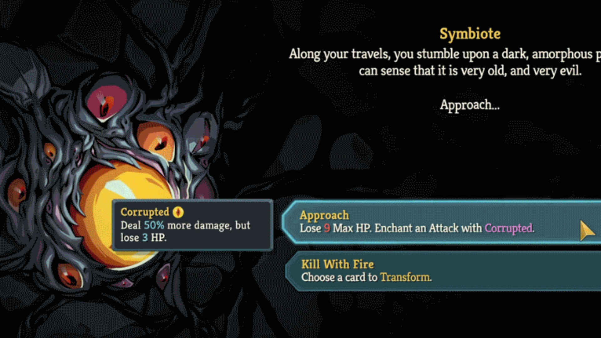 Slay-the-SPIRE-2-Agtantları, bozulmuş etkilenen etkisiz-sembiot-EVENT-STS2-Roguelike-Deckbuilder Slay the Spire 2 Enchantments - Yeni Roguelike Deckbuilder'da bir Symbiote etkinliği.