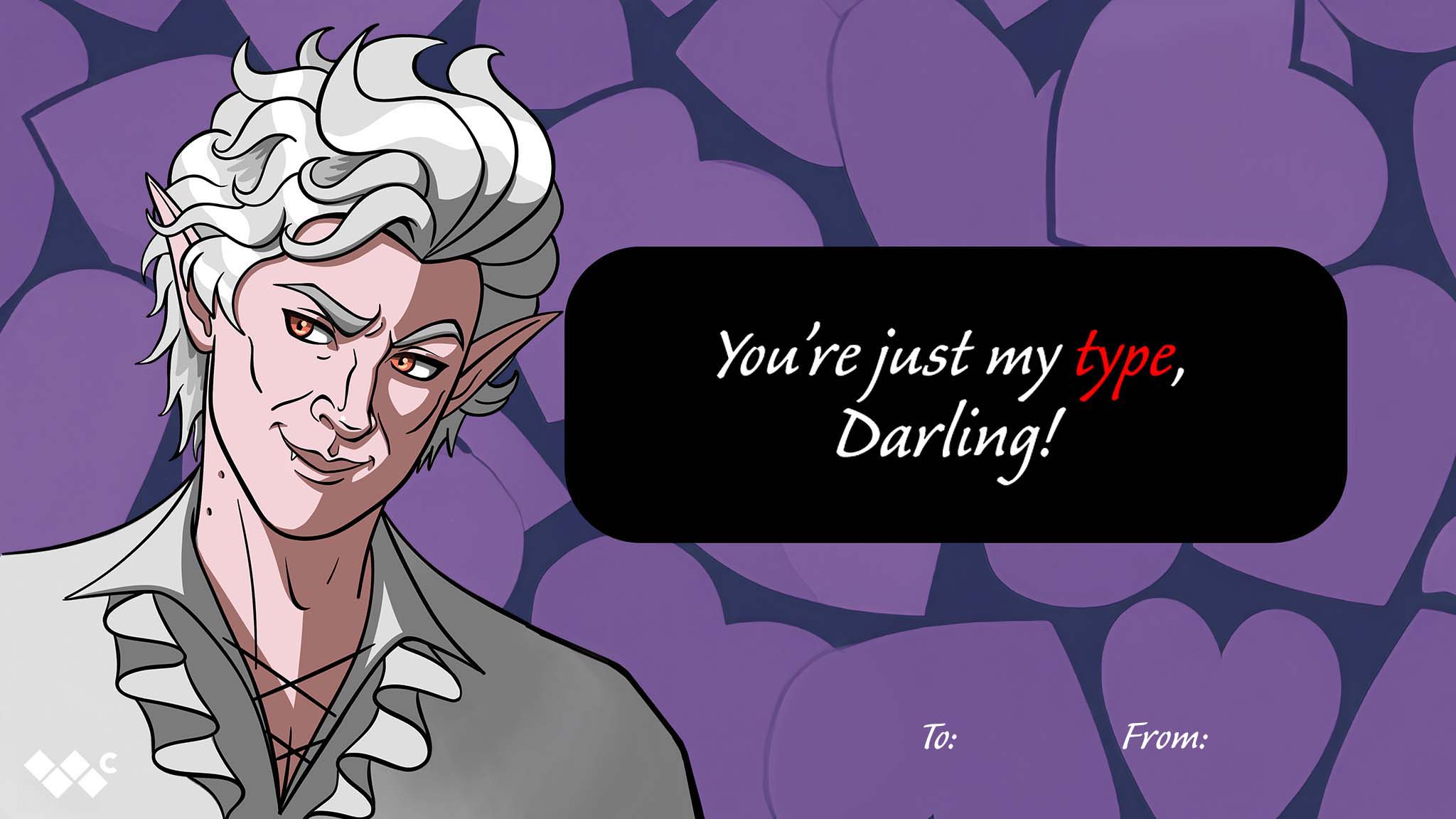 Baldur'un Kapısı 3 Astarion WC Valentine.
