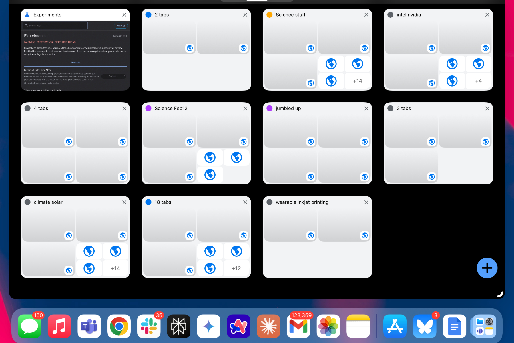 İPad'de Boş Yükleme Sekmesi Grupları