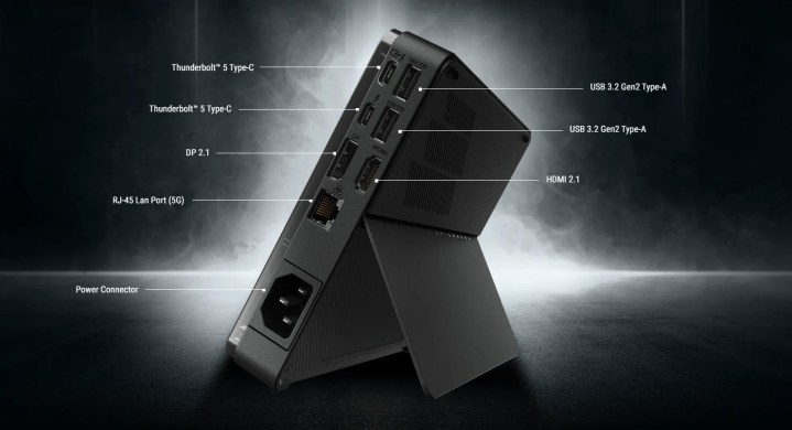 Asus Rog XG Mobile 2025 EGPU'daki bağlantı noktaları