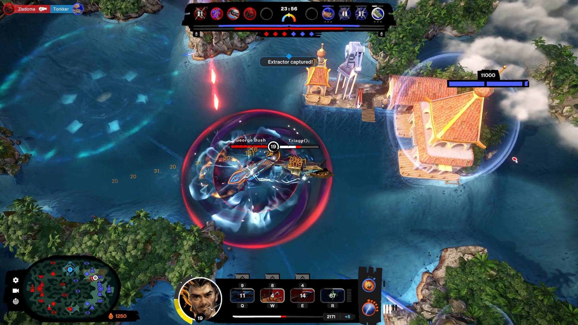 Sirocco-Moba-New-Steam-Demo-Warcraft-3-Mod Bir ada bölgesinde oyunda birbirleriyle savaşan gemilerin bir görüntüsü