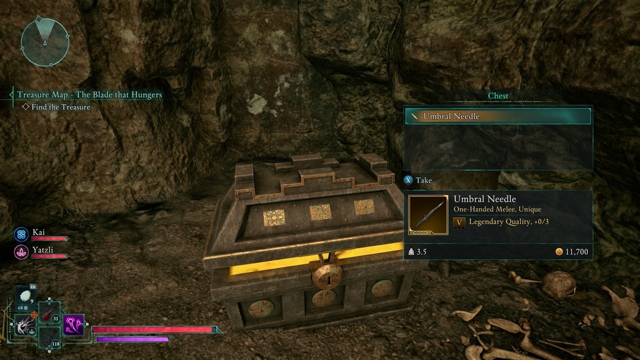 Görevi tamamlamak için umbral iğneyi toplayın.