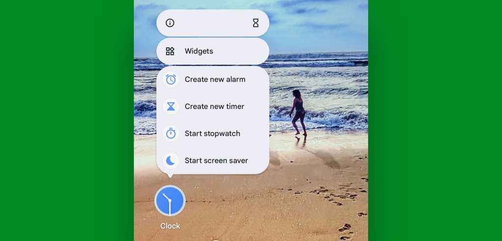 Google Pixel Saat Uygulaması: Kısayollar