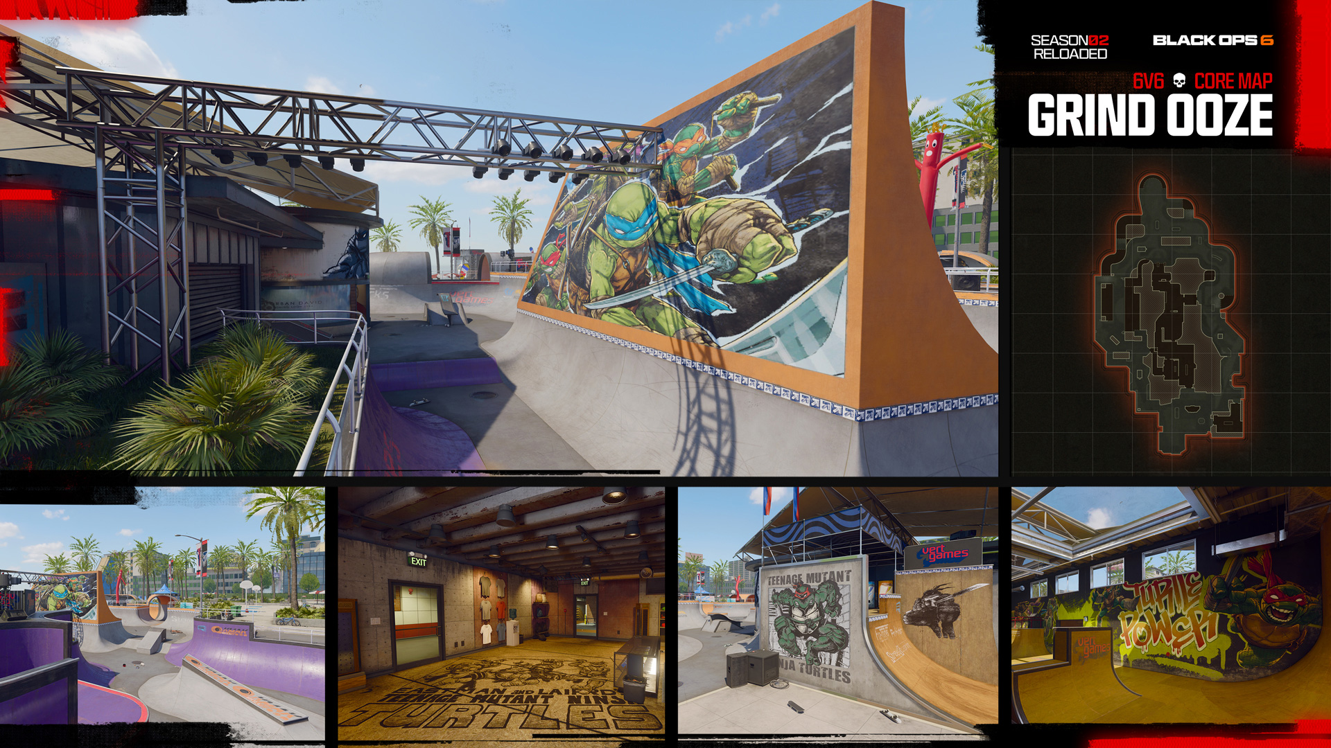 Teenage Mutant Ninja Turtle temalı skatepark olan Grind Ooze Map'ın ekran görüntüleri