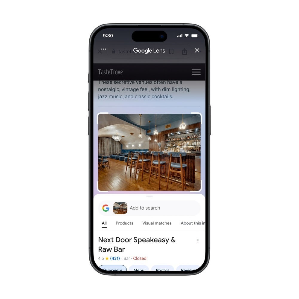 iOS Google uygulamasında ekranınızı arayın