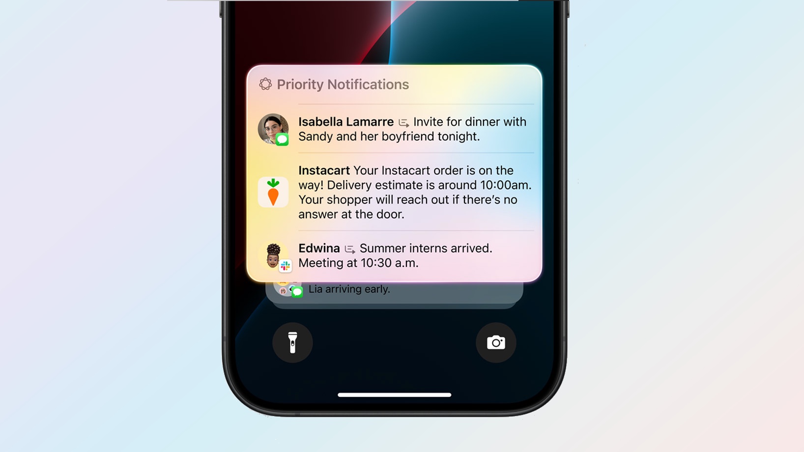 Apple Intelligence ekran görüntüsünde öncelik bildirimleri