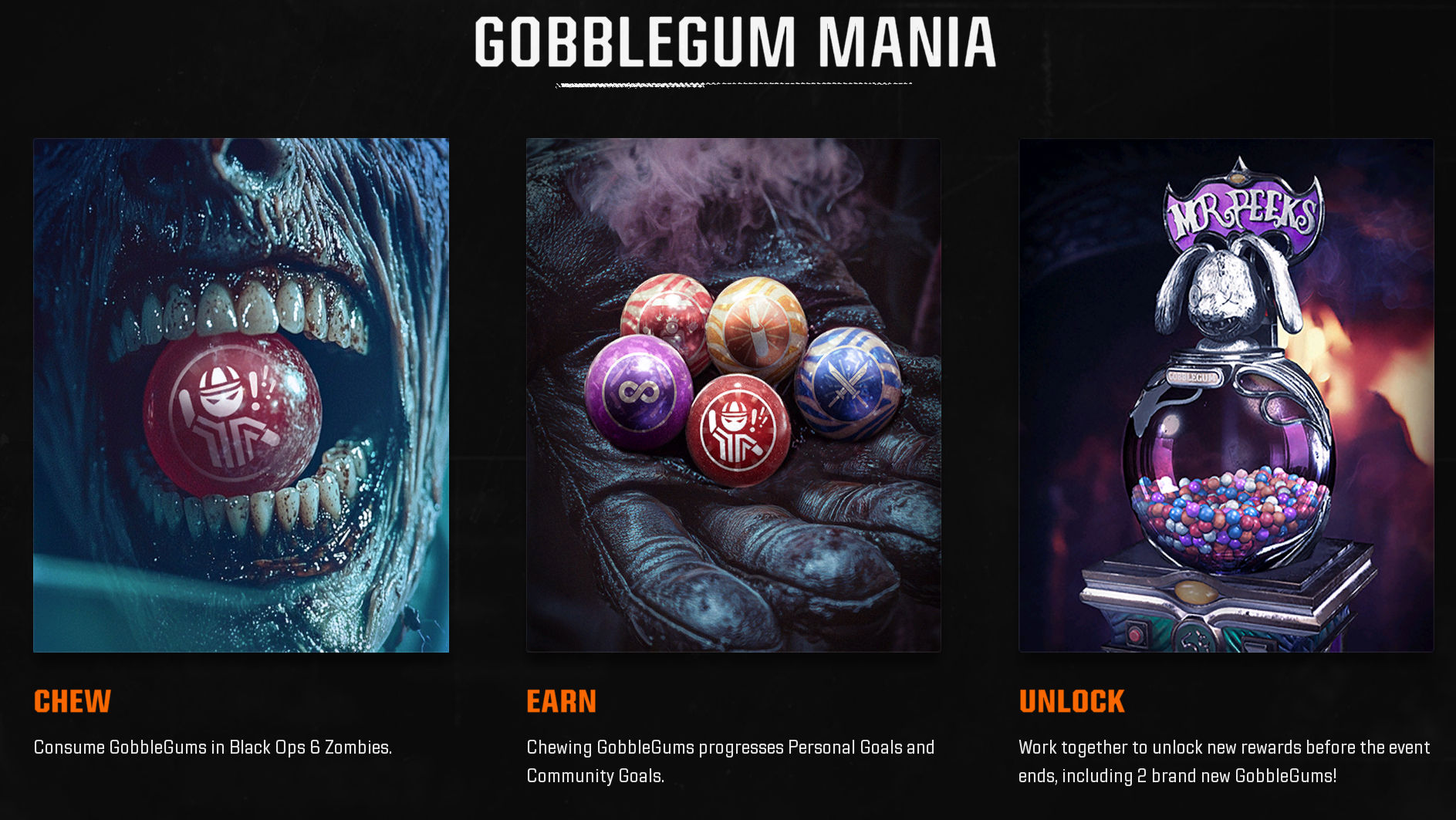 Black Ops 6's Gobblegum Mania Etkinliği, görünüşte sıçrama ekranı için AI tarafından oluşturulan görüntüler kullanıyor.