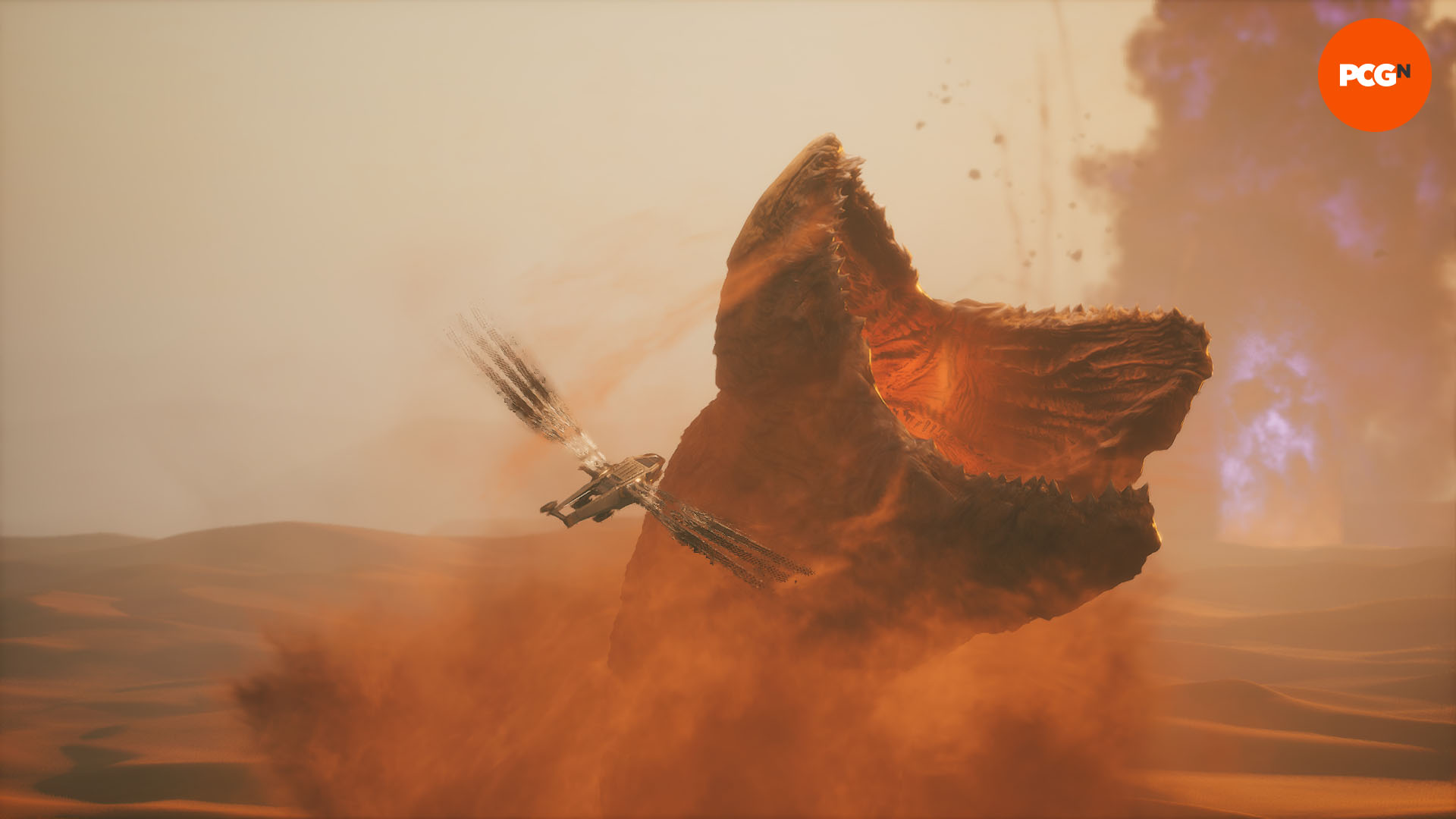 Dune Uyanış ölçütü: Sandworm ve ornitopter.