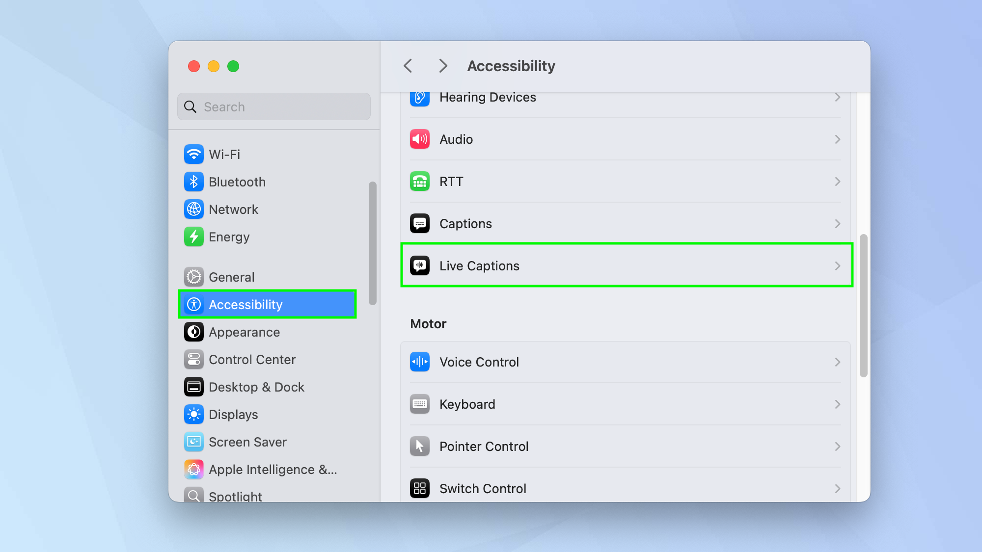 MacOS gerçek zamanlı altyazıları nasıl açılır