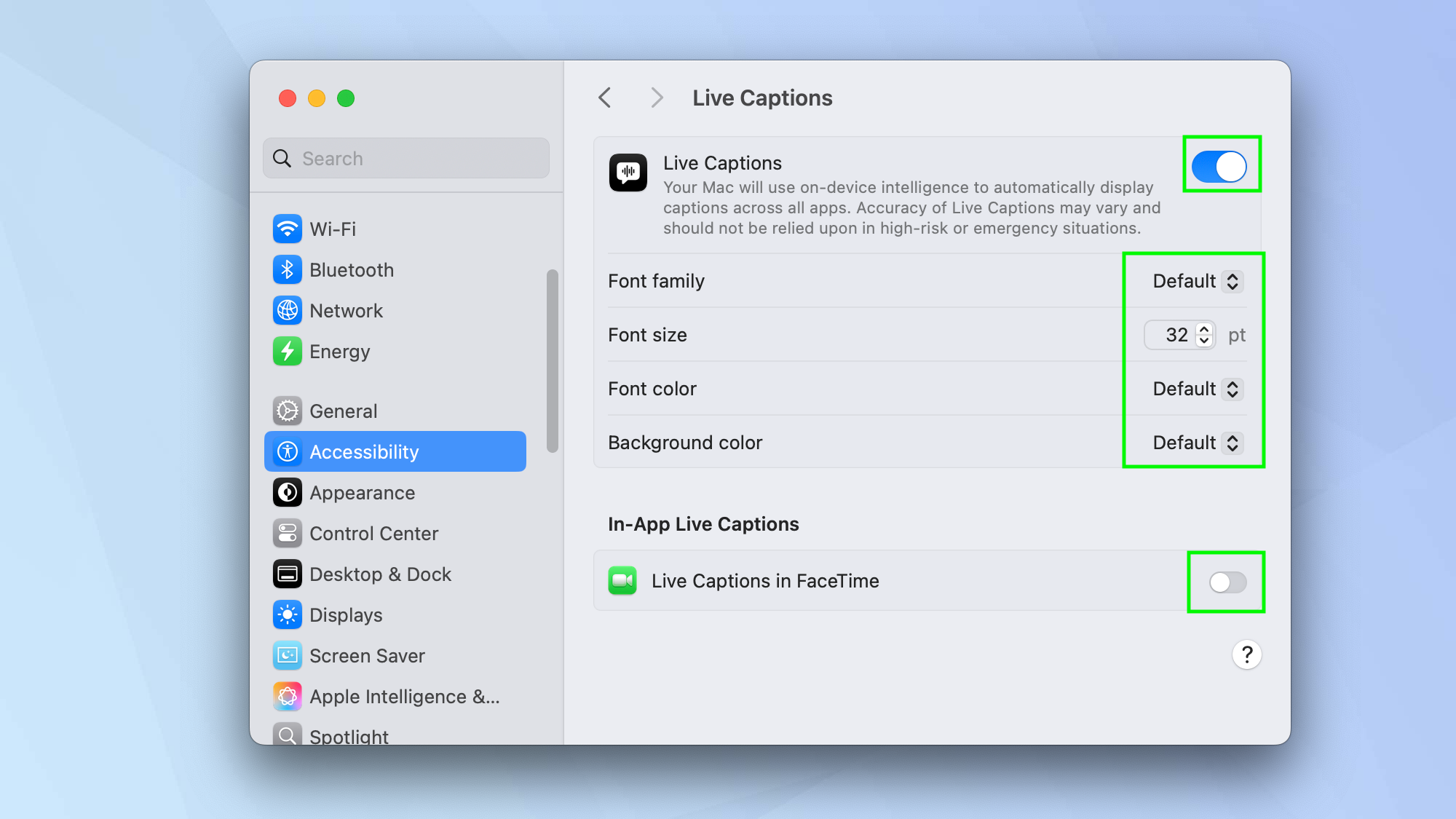 MacOS gerçek zamanlı altyazıları nasıl açılır