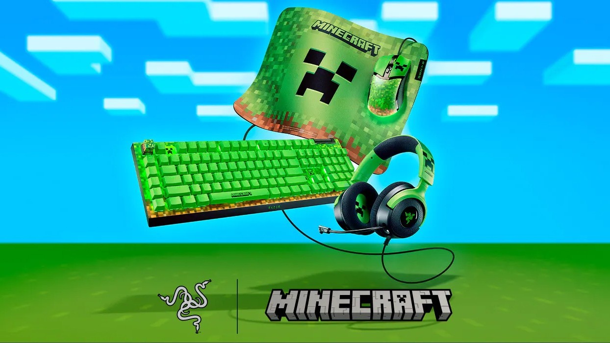 Razer Minecraft koleksiyonunun görüntüsü.