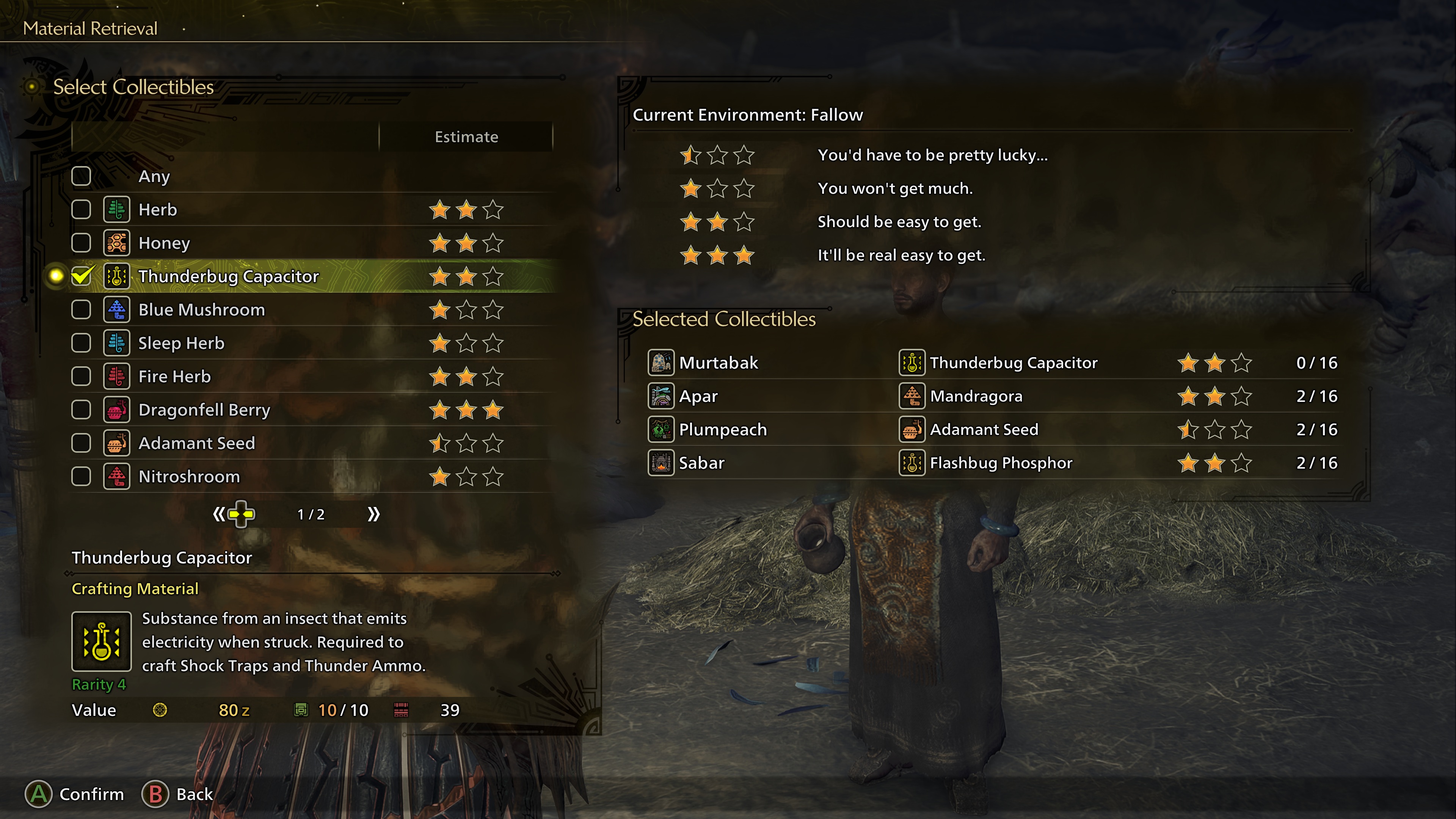 Monster Hunter Wilds'taki Bir Öğe Toplayıcısıyla Konuşma Oyun İçi Ekran Görüntüsü